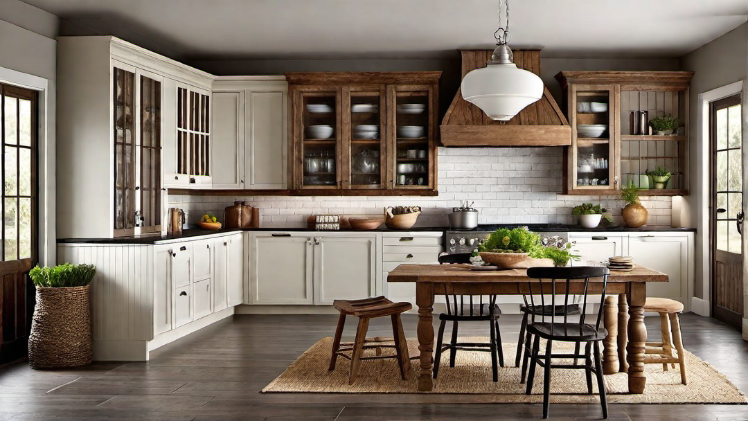 Farmhouse Feel: Vintage Touches in Ranch Kitchen