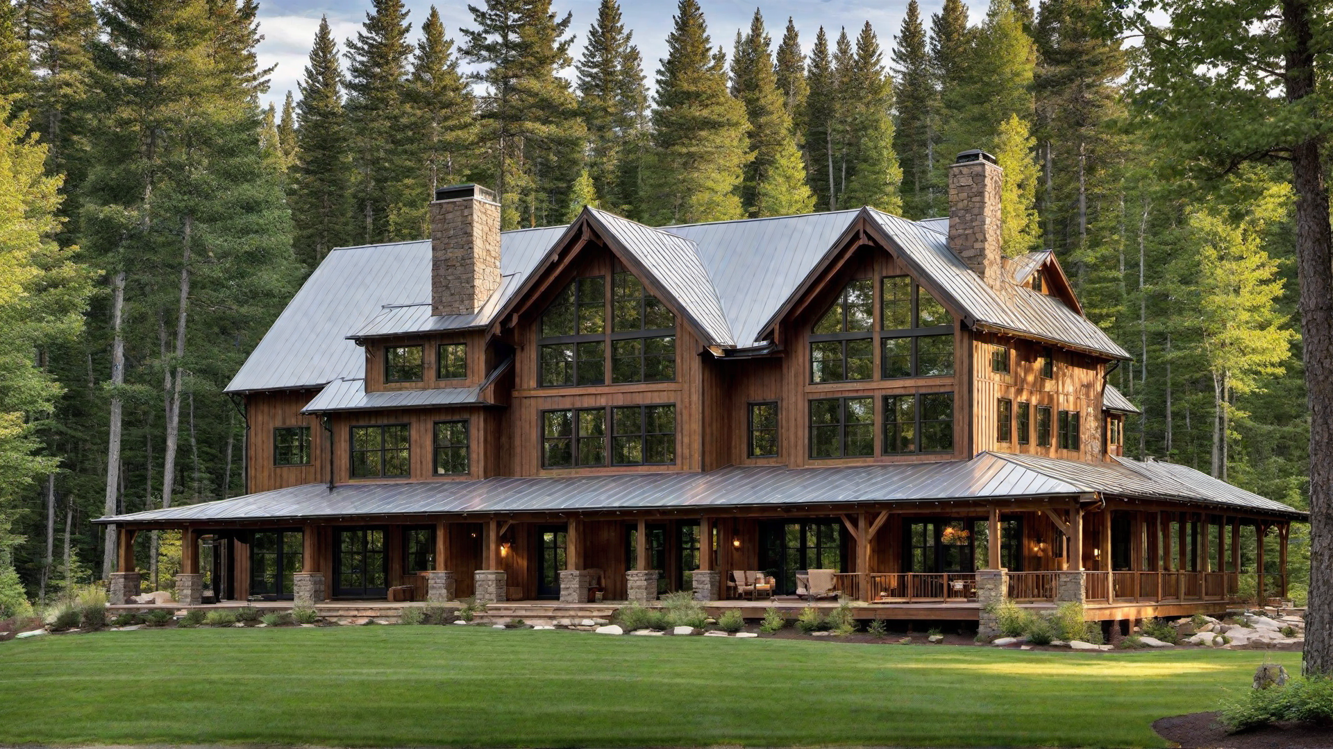 Mountain Farmhouse with a Tin Roof
