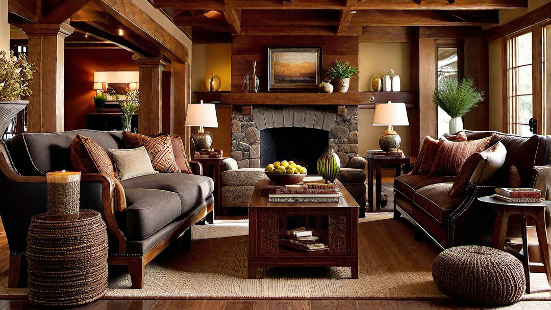 Textured Surfaces: Rich Fabrics and Upholstery in Craftsman Living Rooms