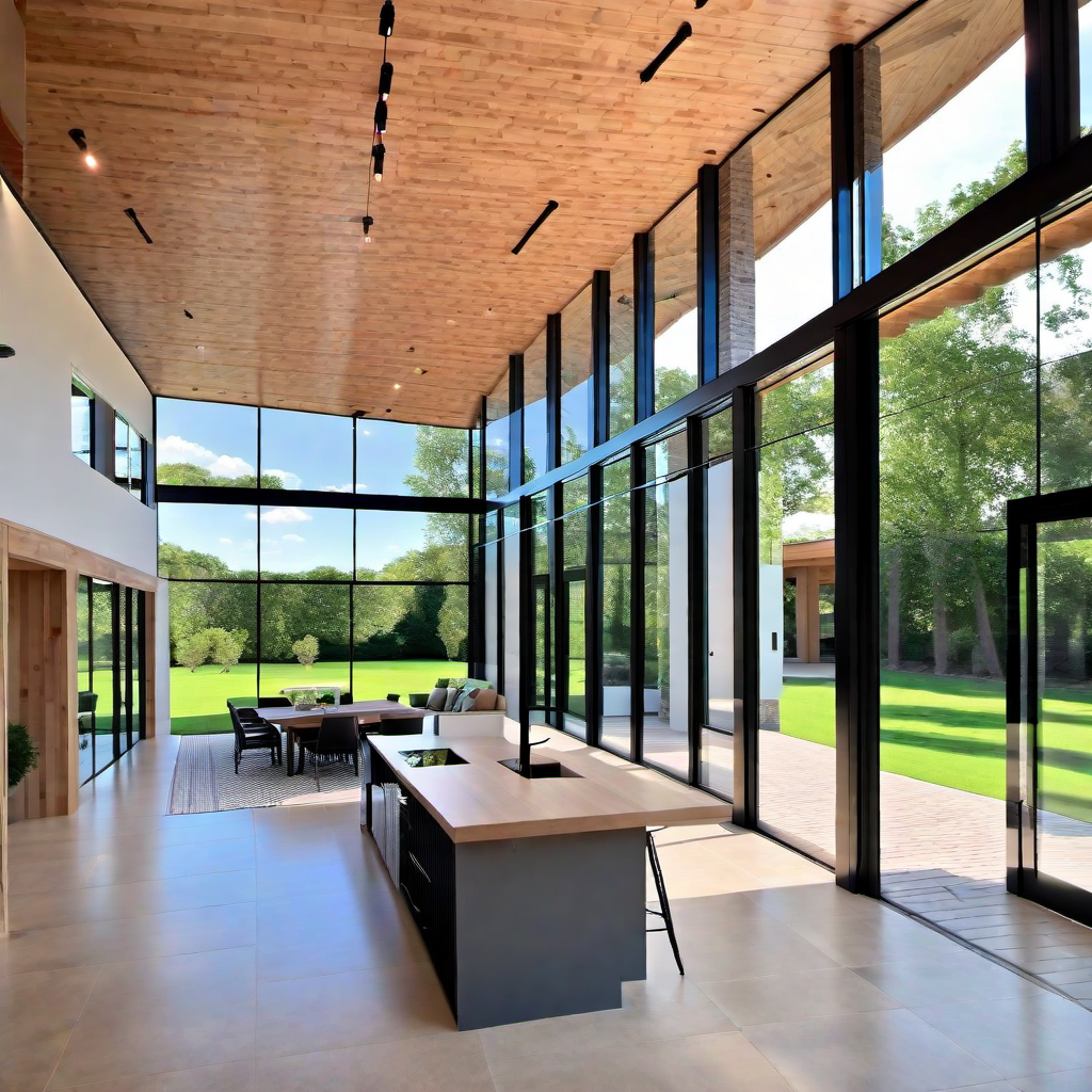 Glass Facades: Bringing Light into Modern Barndominium Living Spaces