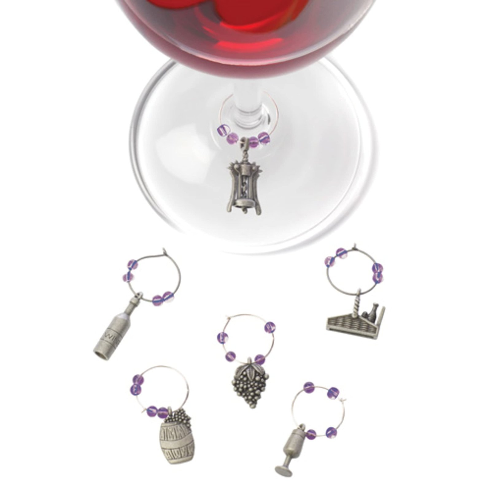 TRUE Pewter Wine Charms
