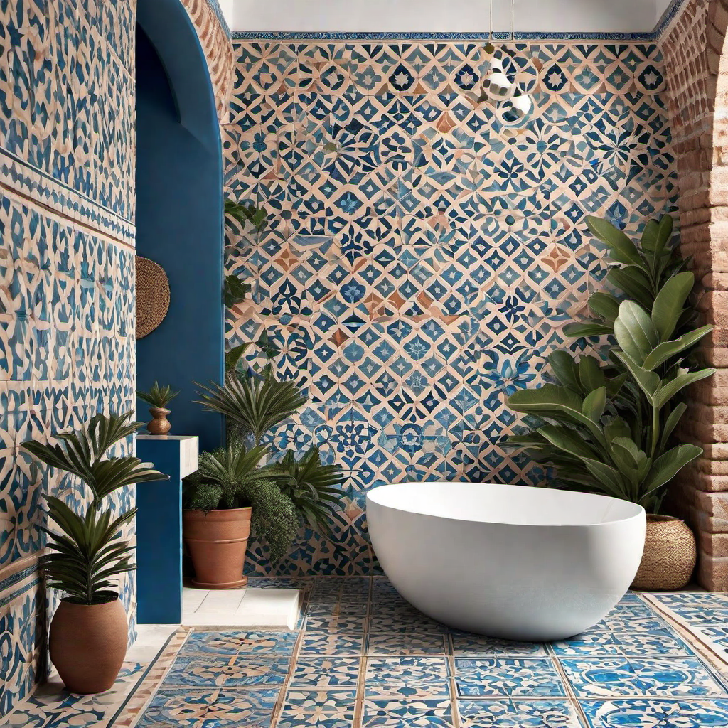 Mediterranean Villa Inspired: Terra Cotta Tiles and Hints of Blue