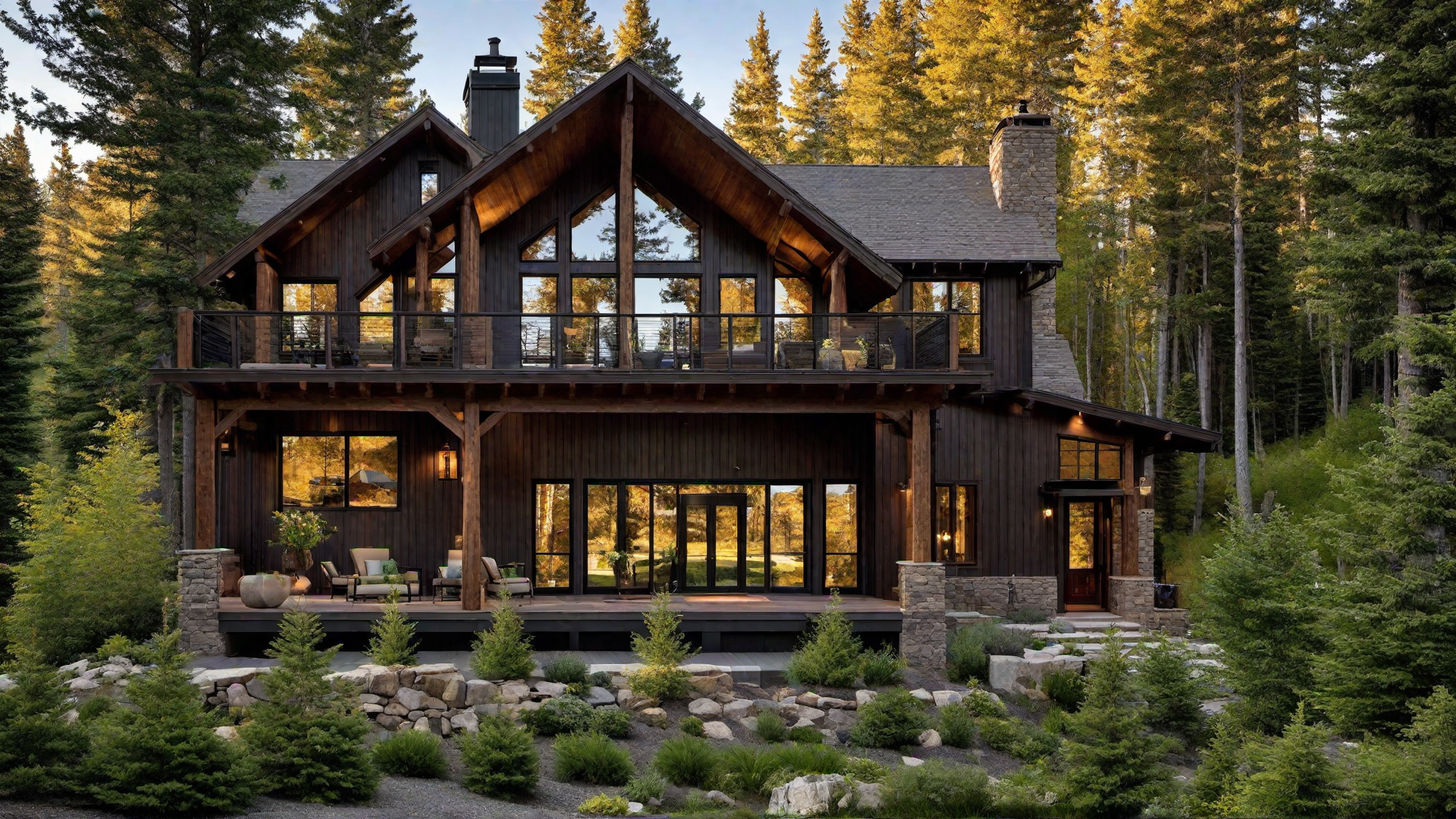Mountain Cabin with Vintage Wooden Shutters