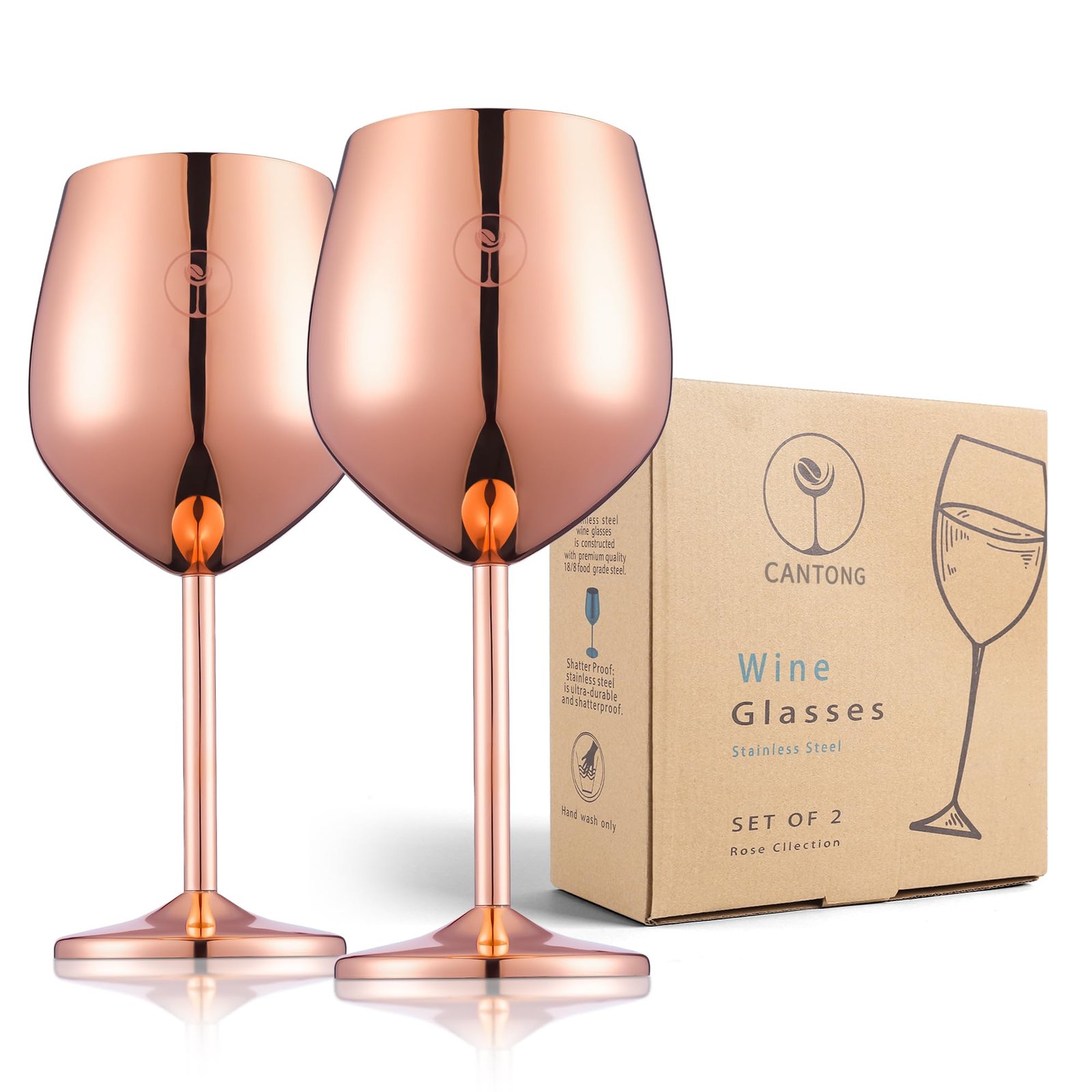 Rose Gold Wine Elegance