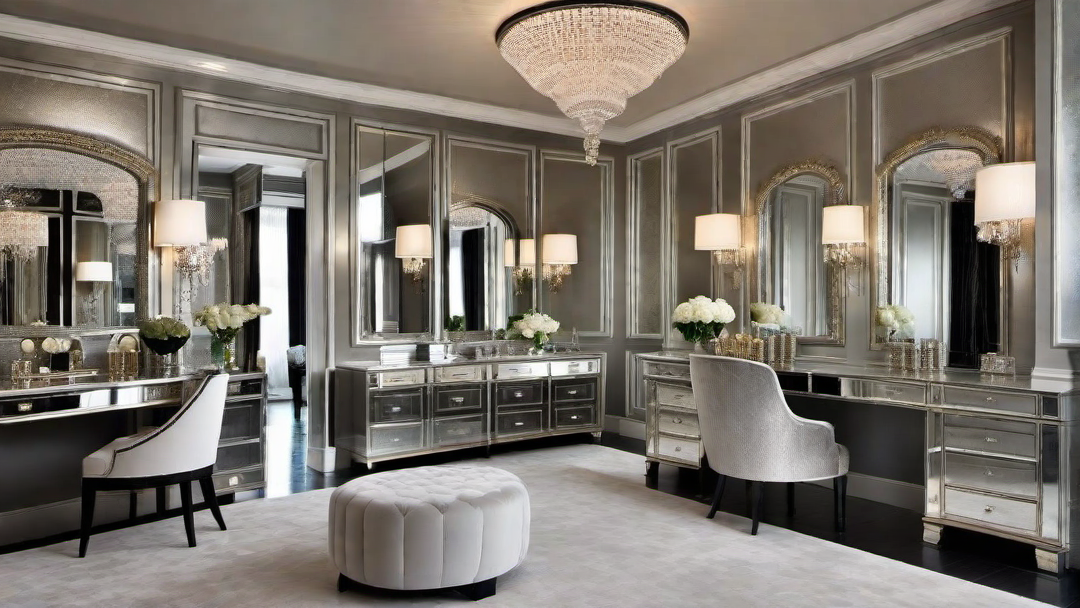 Glittering Décor: Shimmering Wallpaper and Metallic Accents