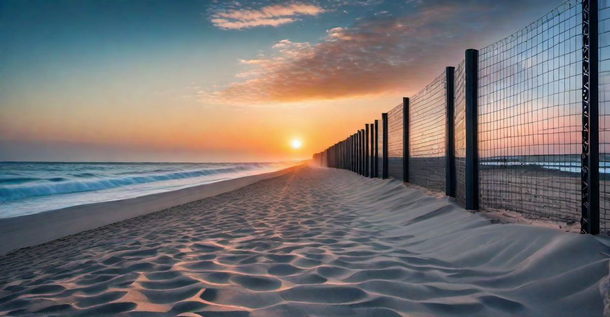 Coastal Vibes: Corrugated Metal Fence in Beachfront Properties