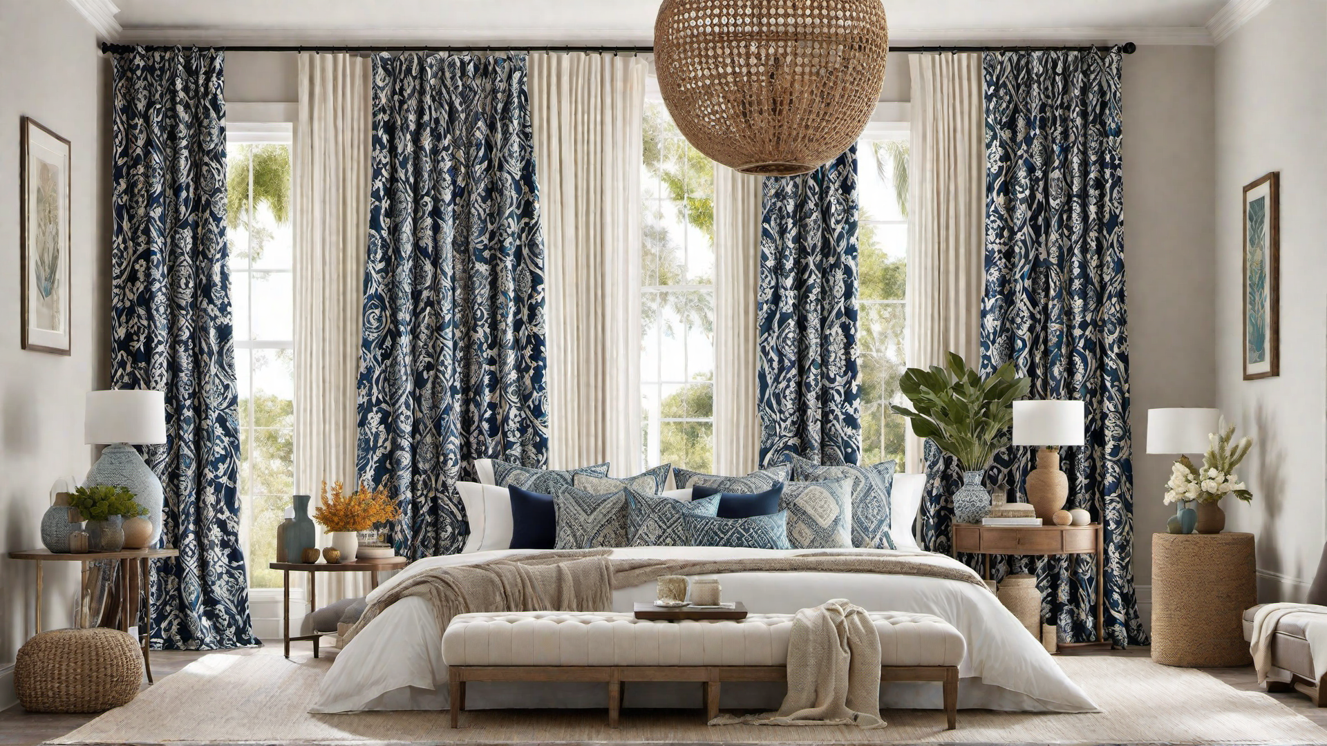 Patterned Curtains: Bold Prints for Boho Windows