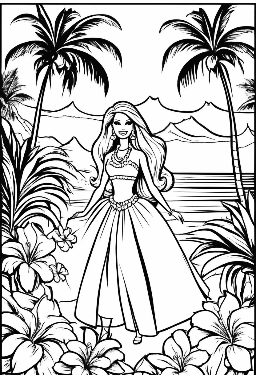 Beautiful Barbie Dolls Coloring Sheets – Color And Play