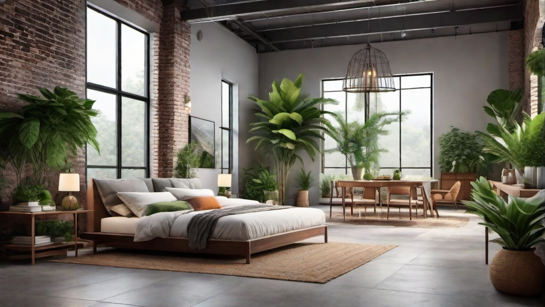 Spacious Loft: Green Open-Plan Living