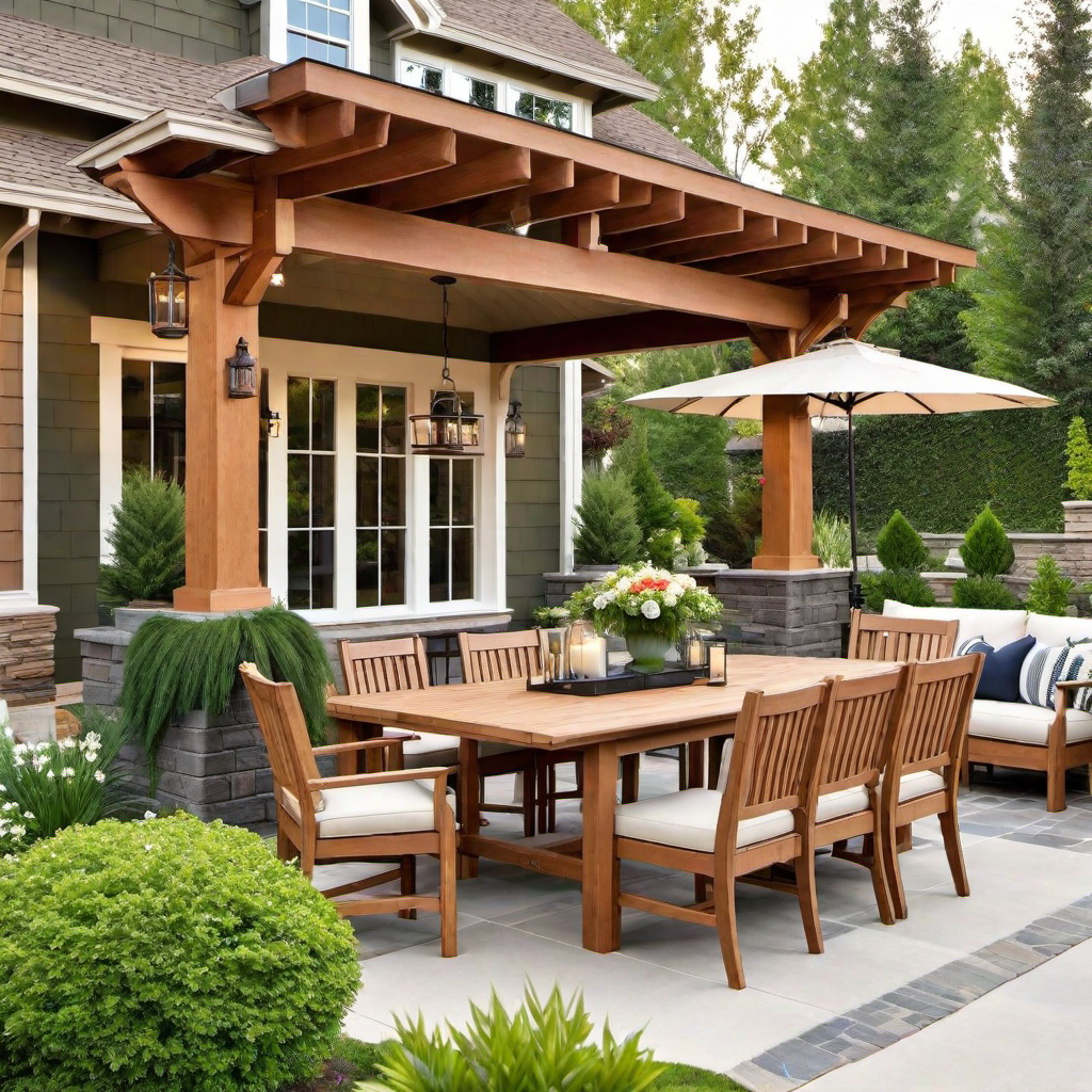 Craftsman Exterior Patios: Relaxing Entertainment Areas