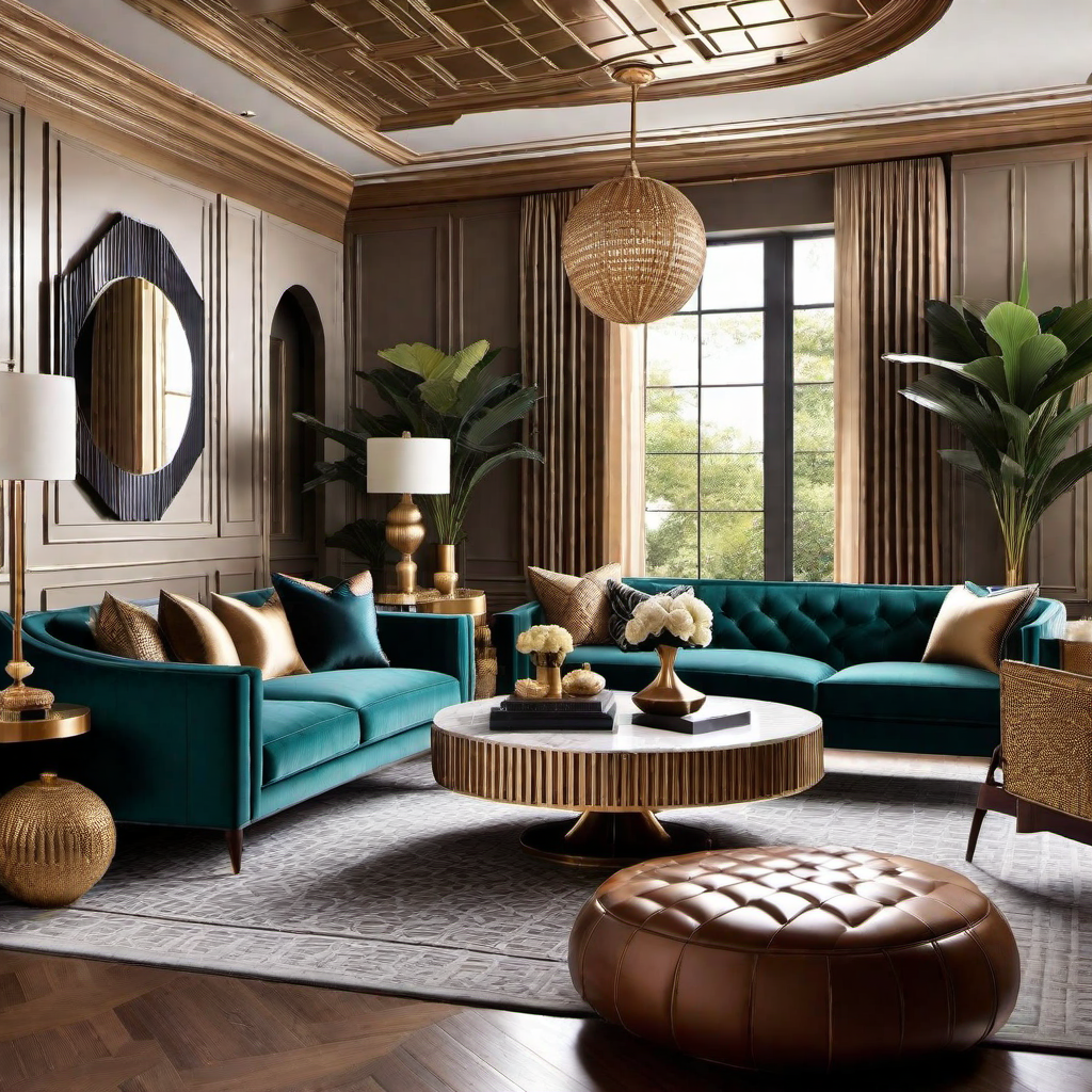 Opulent Elegance: Art Deco Inspired Living Room