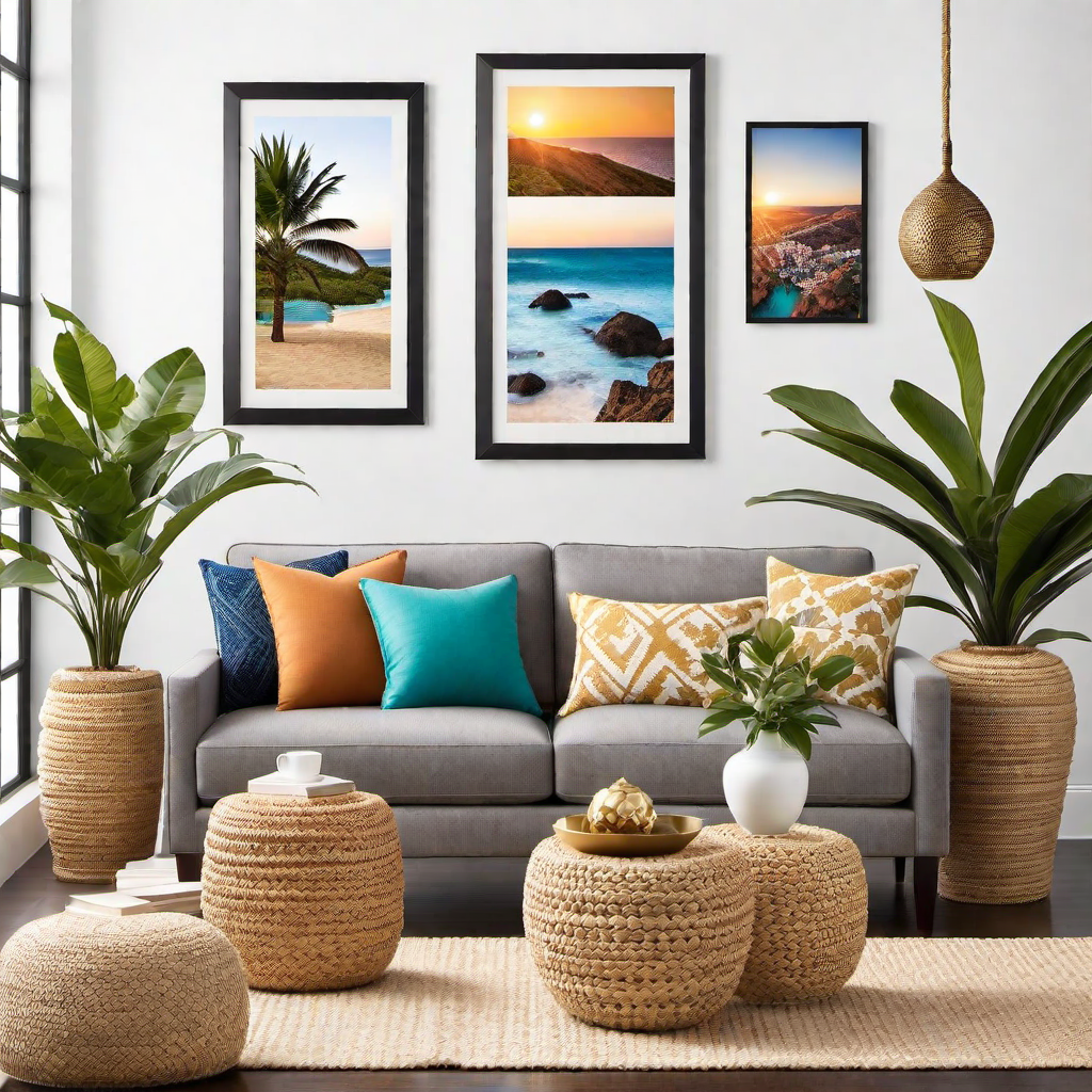 Global Nomad: Cozy Home Living Room with Travel Treasures