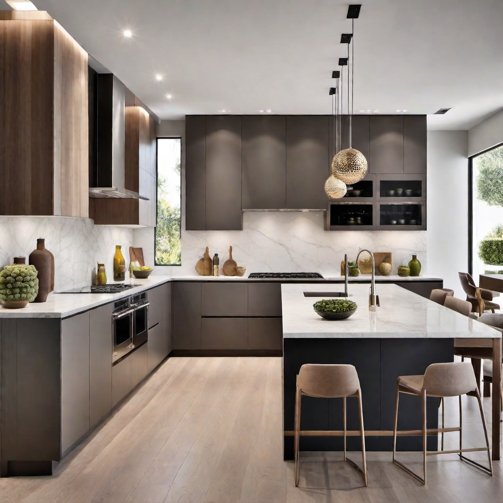 Minimalist Dining Area: Seamless Transition from Kitchen to Eating Space