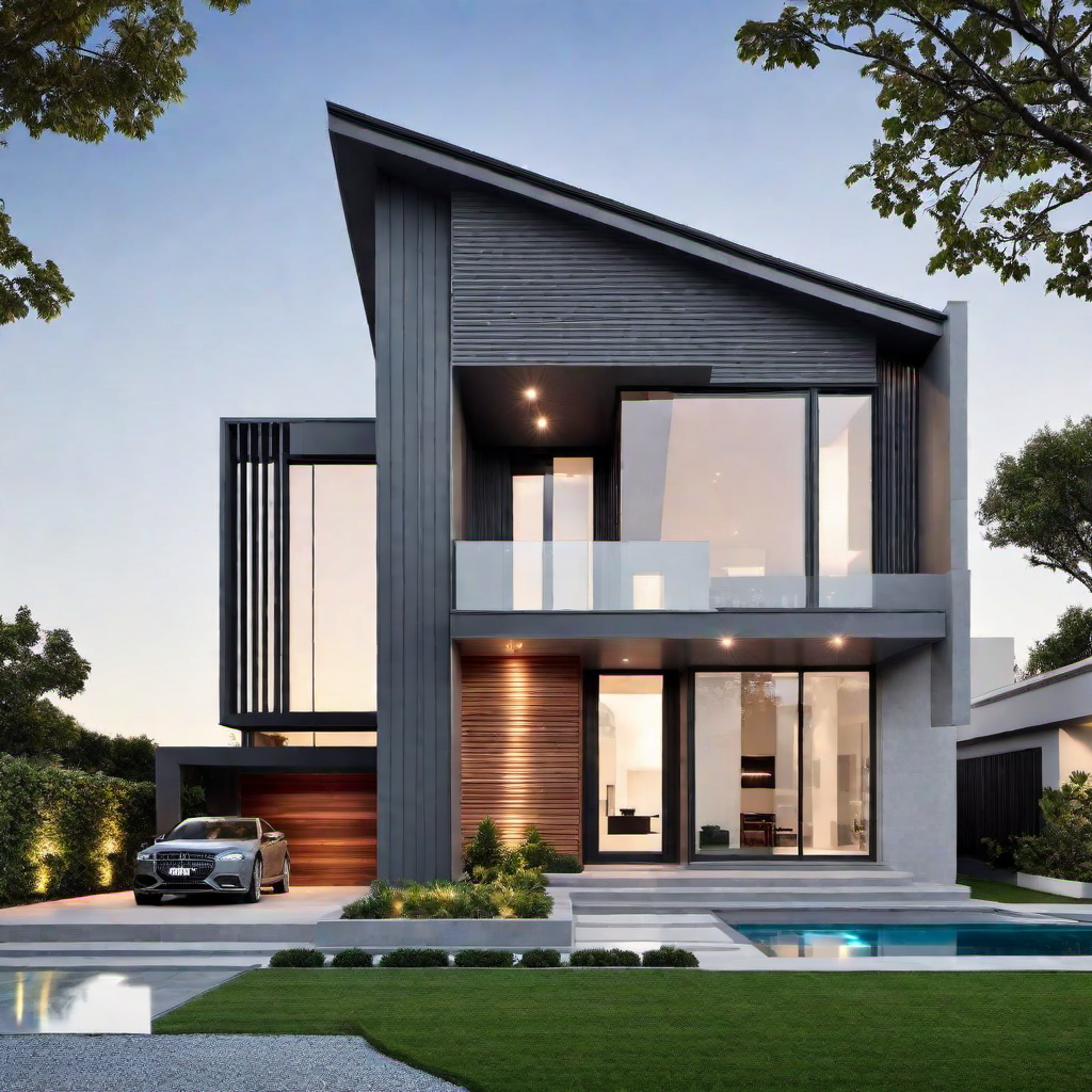 Urban Oasis: Modern Grey Exterior House Design