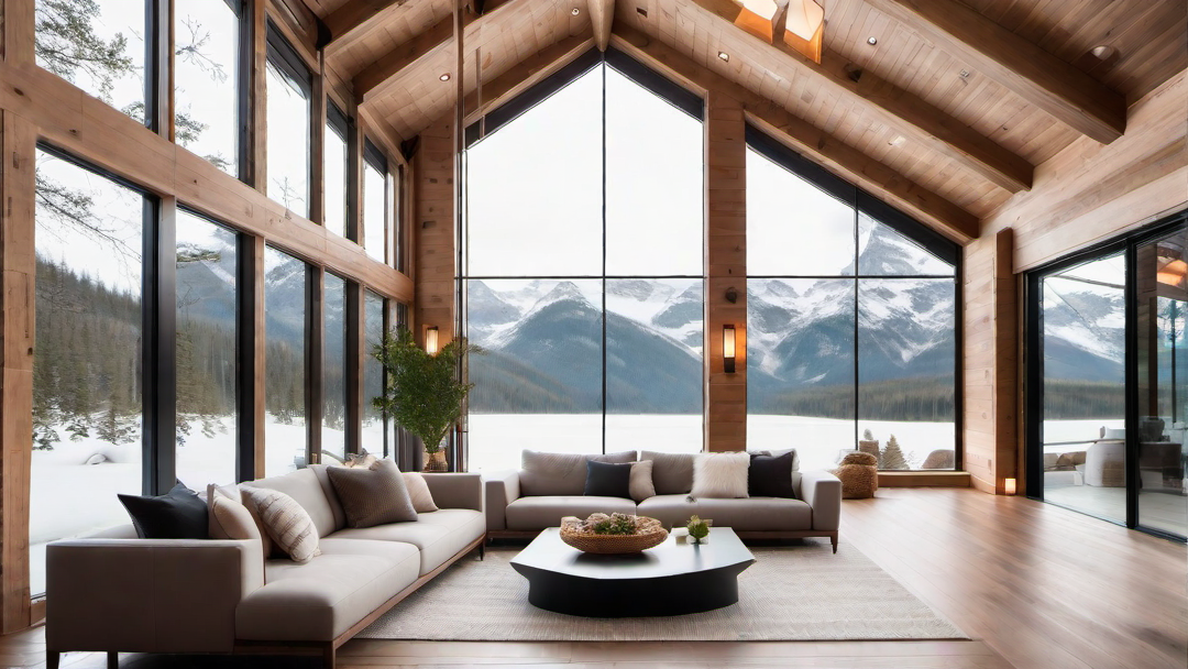 Natural Light Flooding through Large Cabin Windows