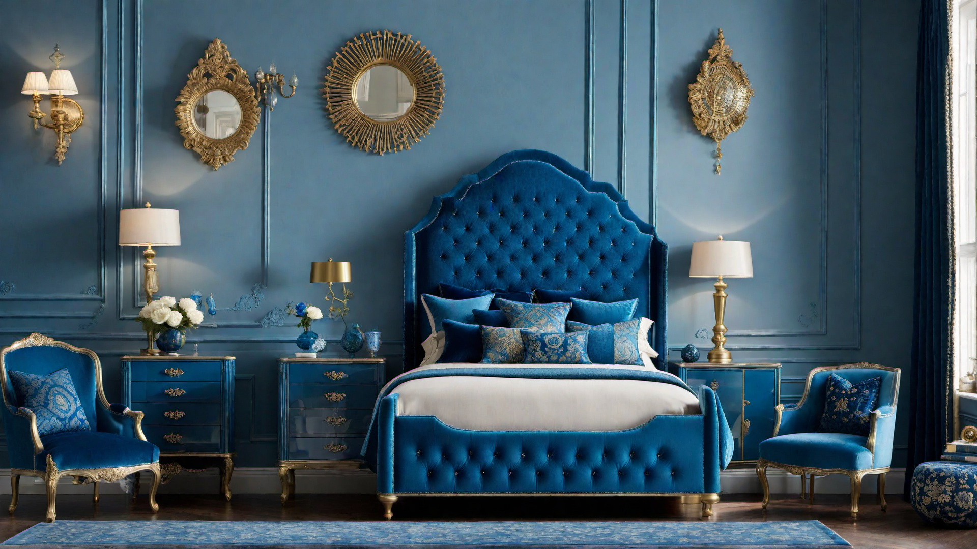 Vintage Blue: Retro Style Blue Bedroom Furniture