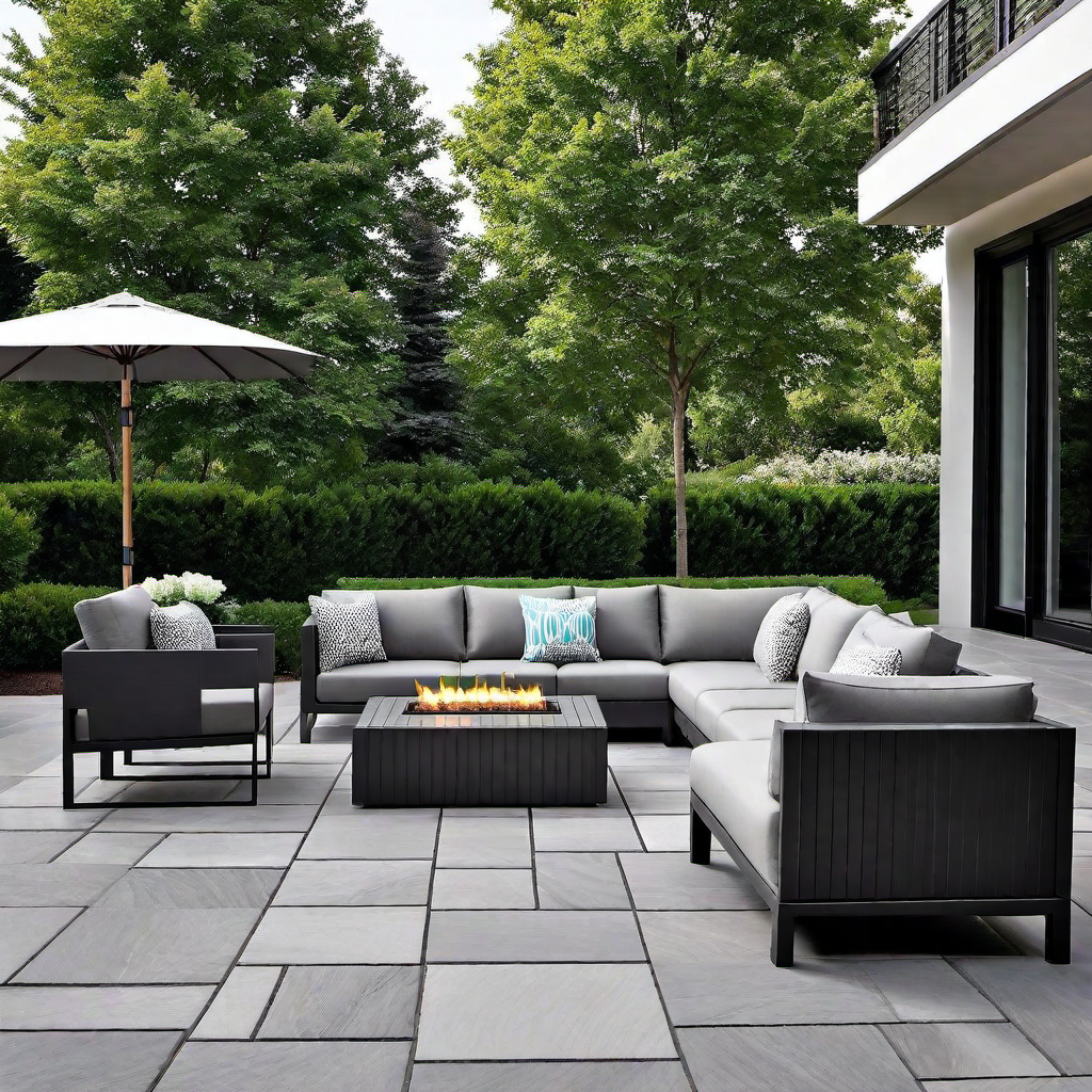 Monochromatic Magic: Stylish Grey Paver Patio Ideas