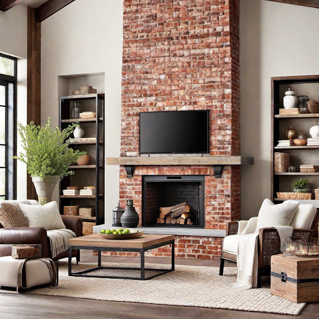 Industrial Farmhouse Fireplace Design