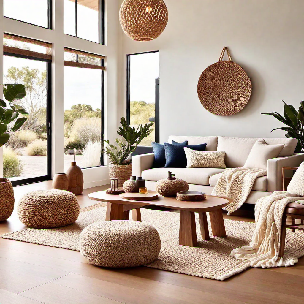 Hygge Inspired: Cozy Home Living Room with Knit Blankets