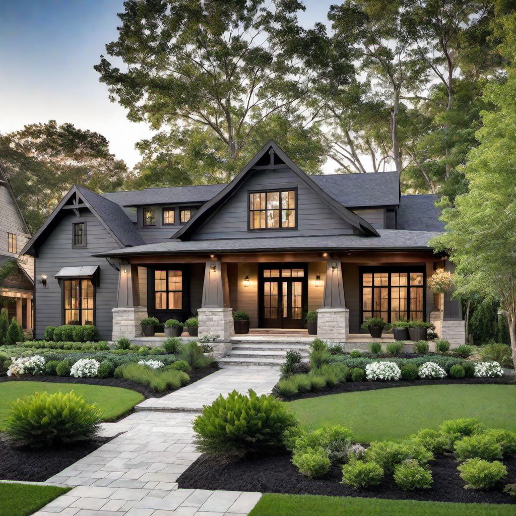 Craftsman Farmhouse Front Yard: Enhancing the Overall Look