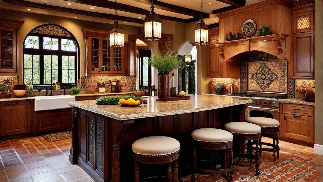 Old-World Inspiration: Mediterranean Kitchen with Mosaic Backsplash