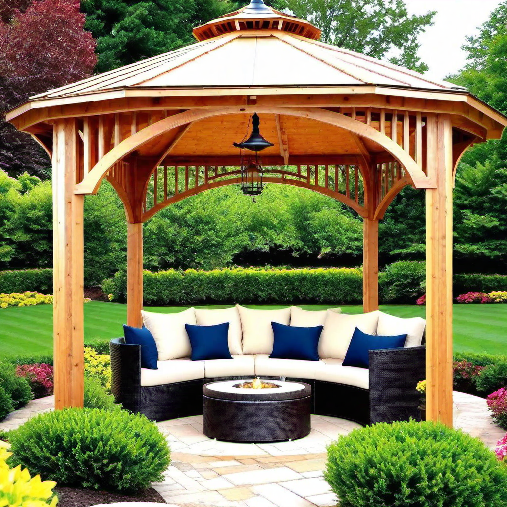15. Inviting Gazebo Seating Ideas for Comfort and Style
