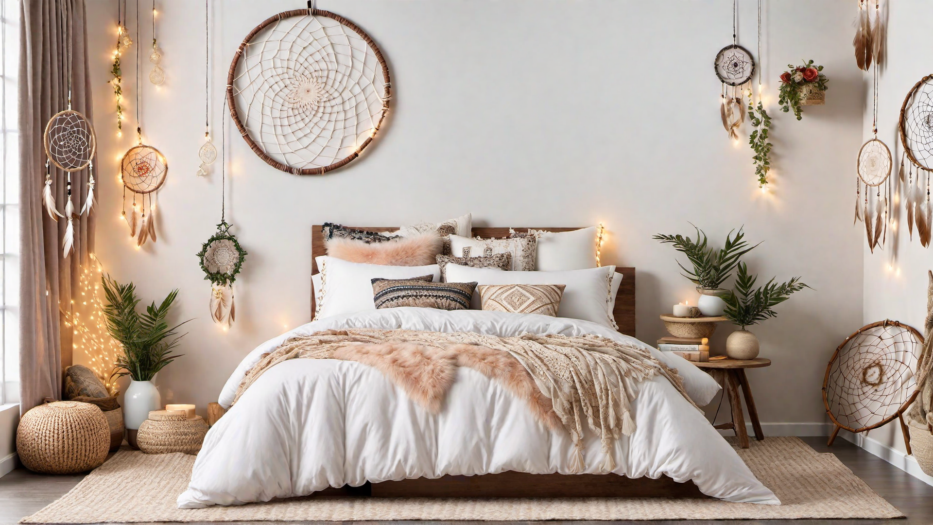 Whimsical Touches: Fairy Lights and Dreamcatchers