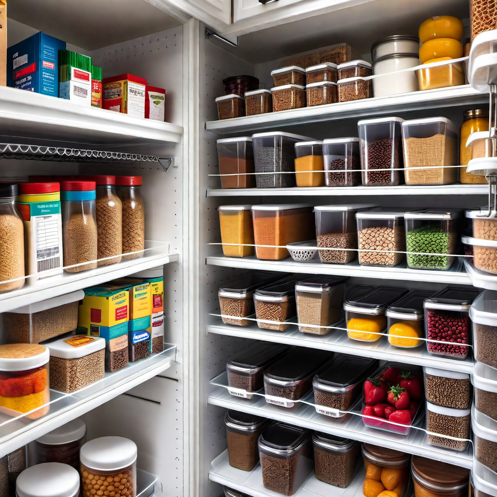 Efficient Container System: Clear Storage Bins for Pantry Items