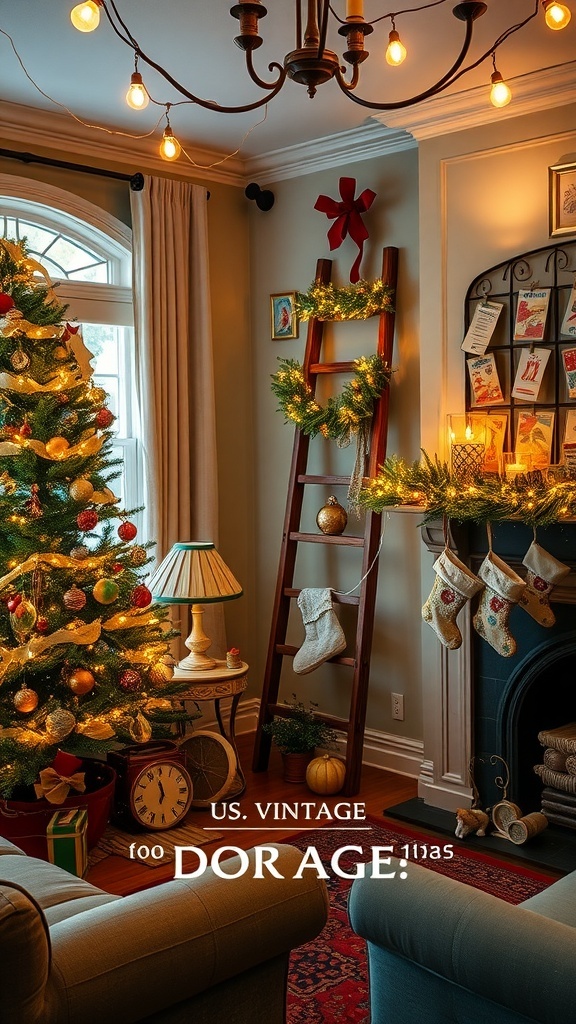 Vintage Christmas Decor Ideas for Your Living Room Apartment