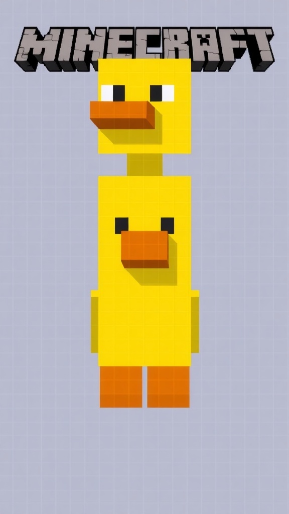 Minecraft Duck Skin Layout 64x64 PNG