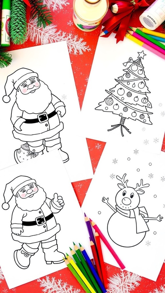 Easy and Bold Christmas Coloring Pages