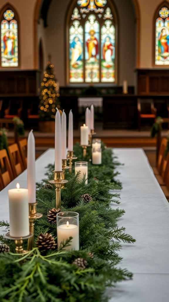 Elegant Christmas Table Decorations for Church Services