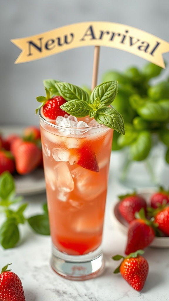 Strawberry Basil New Arrival Mocktail