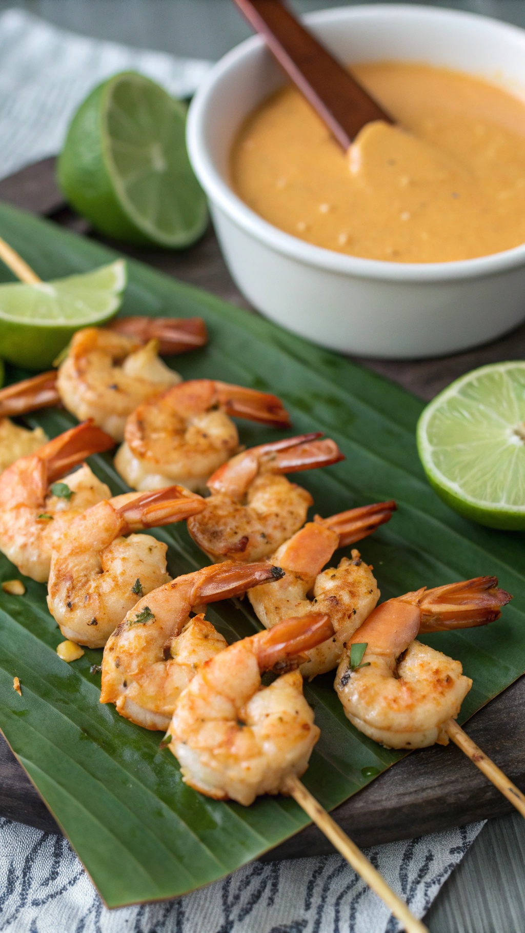 24 Genius Dinner Ideas for a Perfect Summer Evening 53 Grilled shrimp skewers with coconut curry sauce and lime wedges