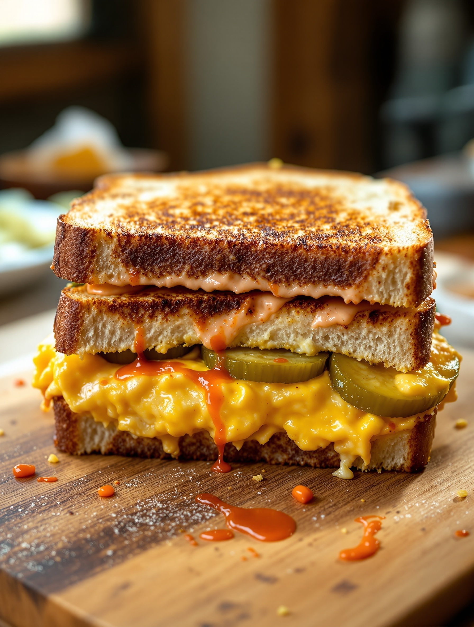 24 Struggle Meals That Actually Taste Great 17 A plate with a Sriracha mayo egg sandwich and a side salad.
