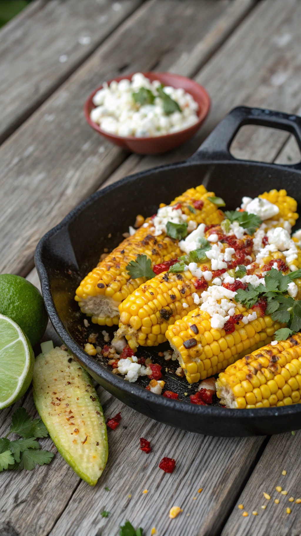 24 Genius Dinner Ideas for a Perfect Summer Evening 48 A vibrant Tex-Mex street corn salad with grilled corn, feta cheese, and cilantro.