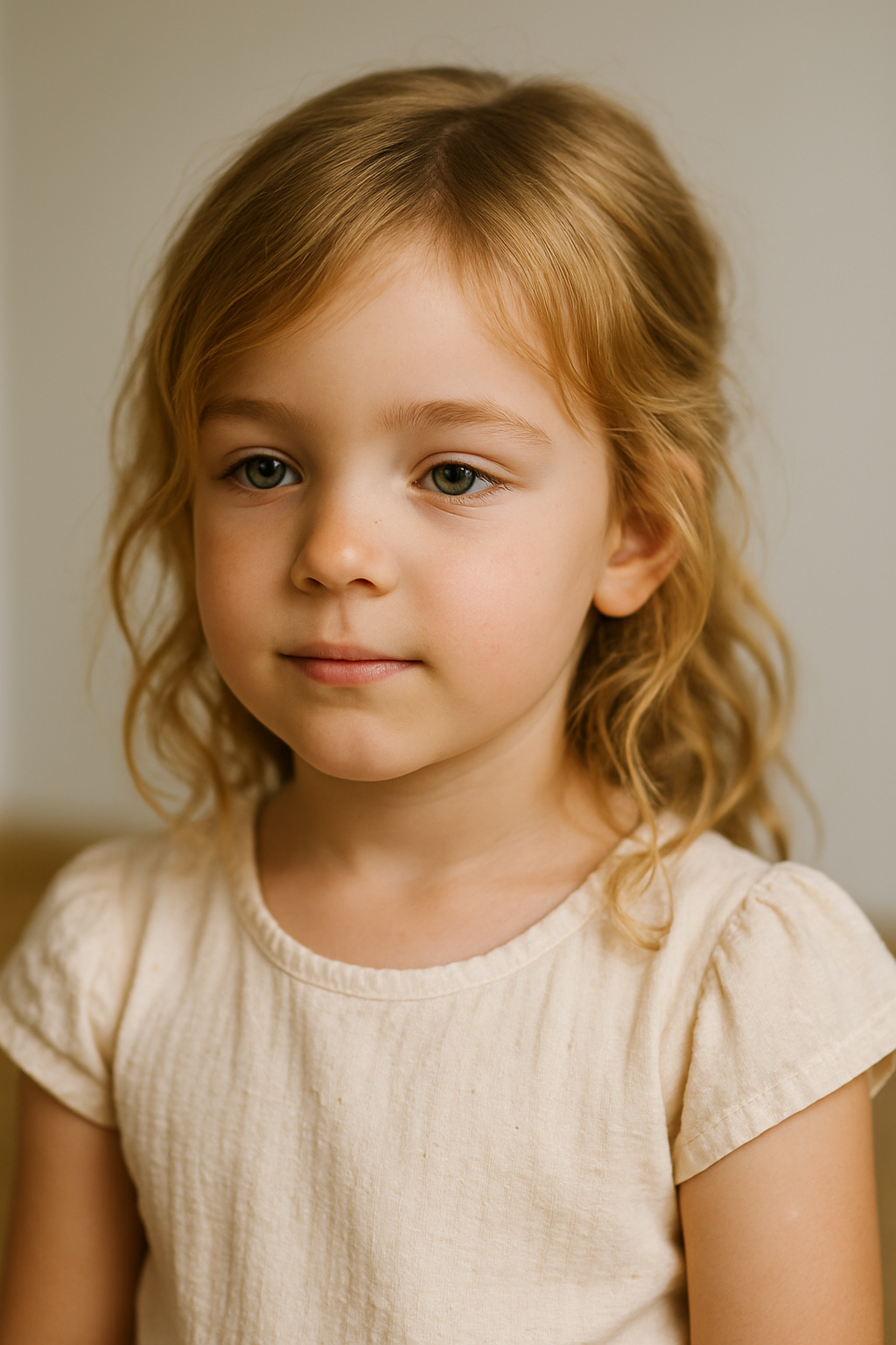 A young child with a low ponytail secured with a bow, showcasing a cute hairstyle for a birthday.