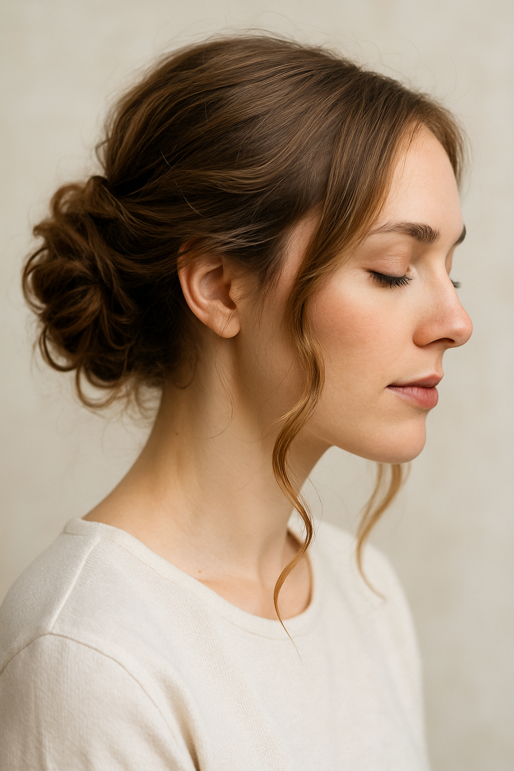 A child with pigtails tied with ribbons, showcasing a playful and elegant hairstyle for a wedding.
