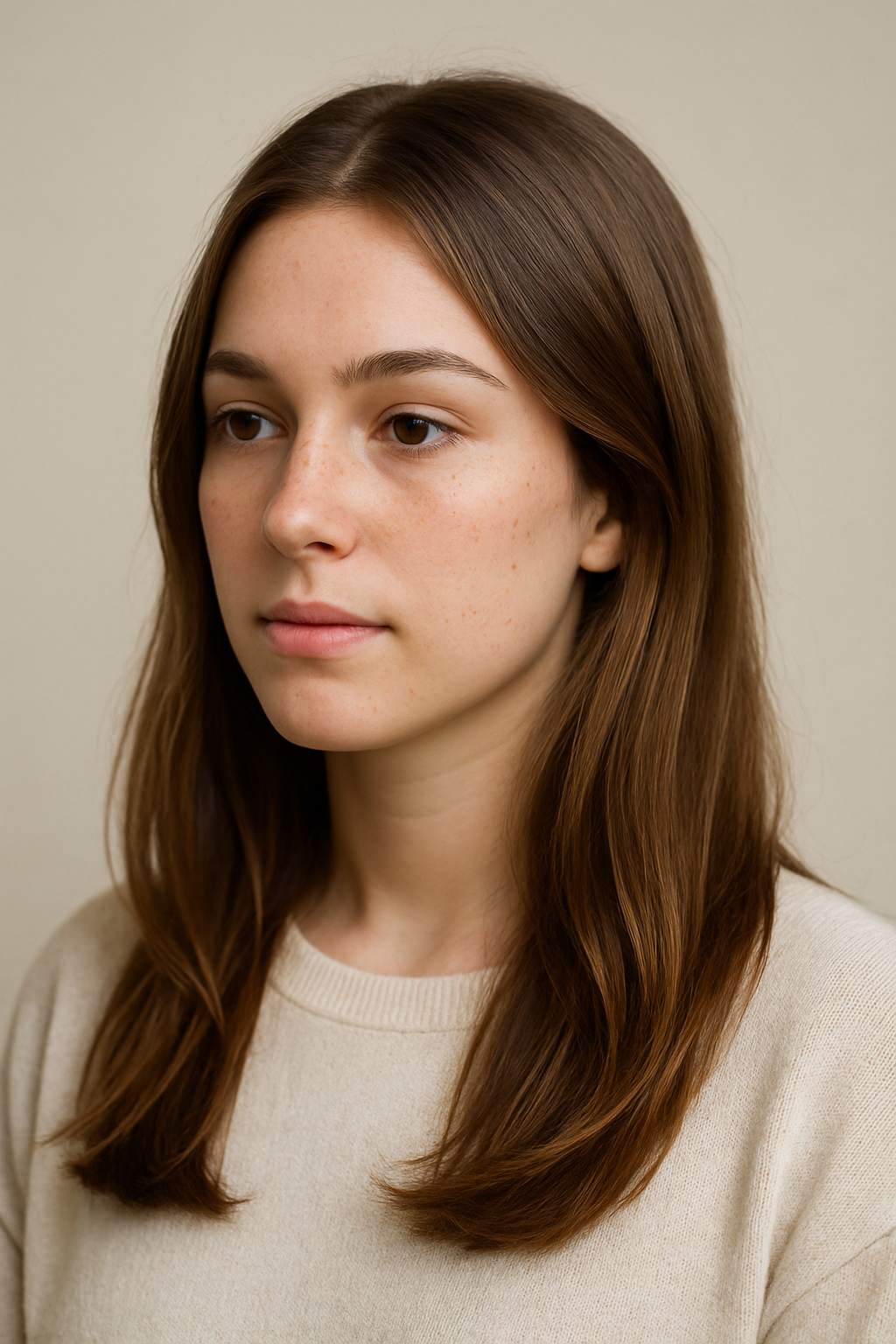 A young girl with a classic French braid hairstyle, showcasing a neat and elegant look.