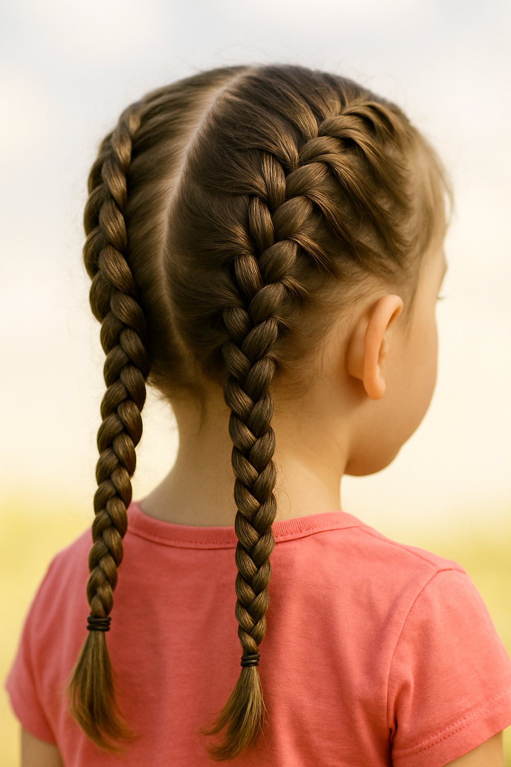 A child with straight hair, showcasing the importance of neat hairstyles.