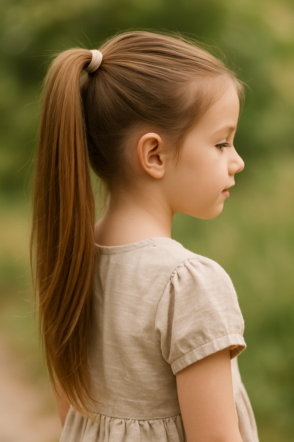 A child with fluffy afro puffs hairstyle, showcasing natural texture and playful style.