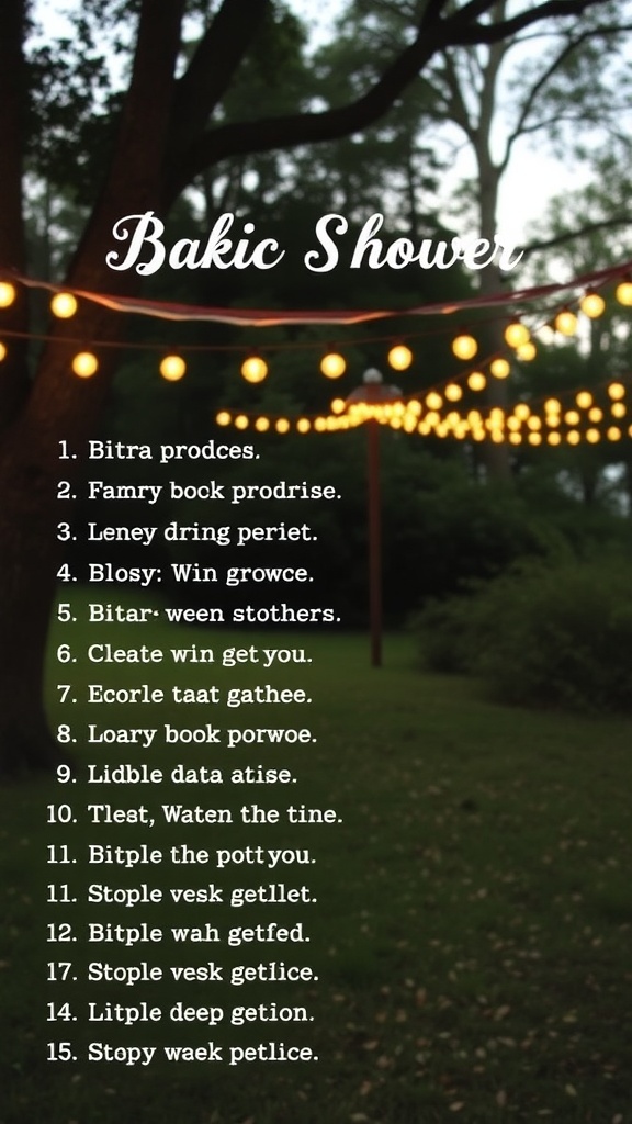 Bingo call-out ideas for a bridal shower