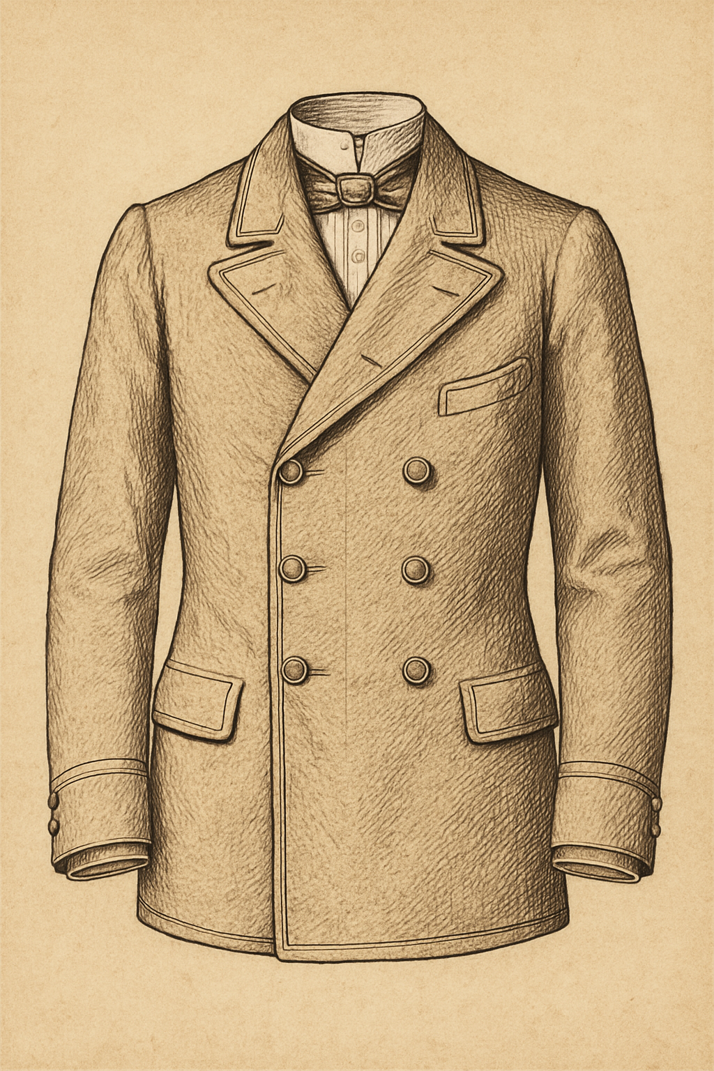 Four men in different styles of double breasted blazers from various eras.