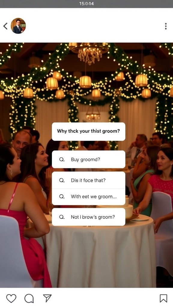 Guests enjoying a bridal shower game about the groom with fun questions