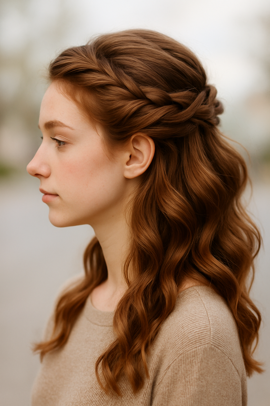 A young person with side-swept dreads, showcasing a playful hairstyle.