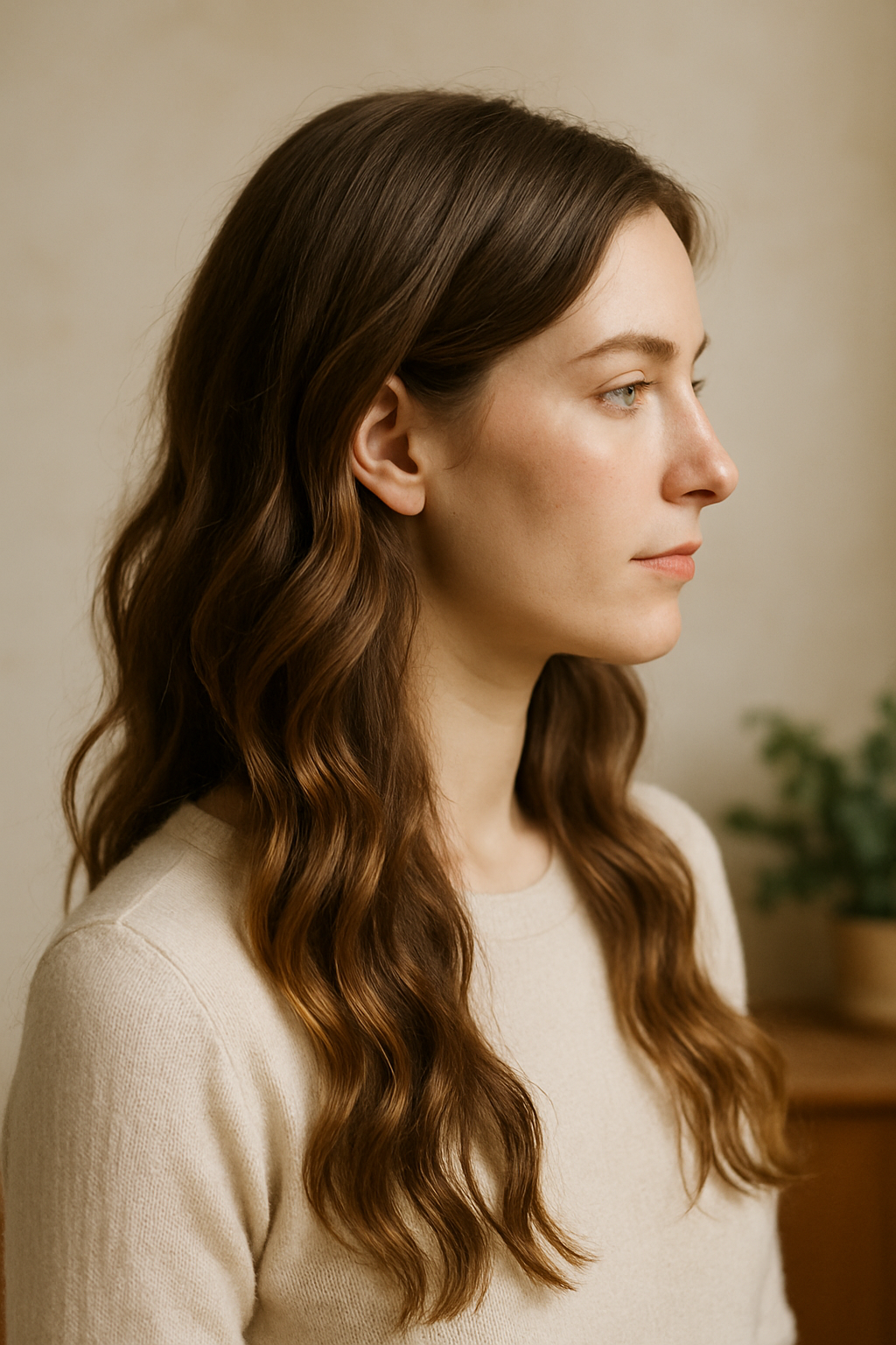 A woman with long hair styled in a traditional braid adorned with flowers, showcasing a South Indian wedding hairstyle.