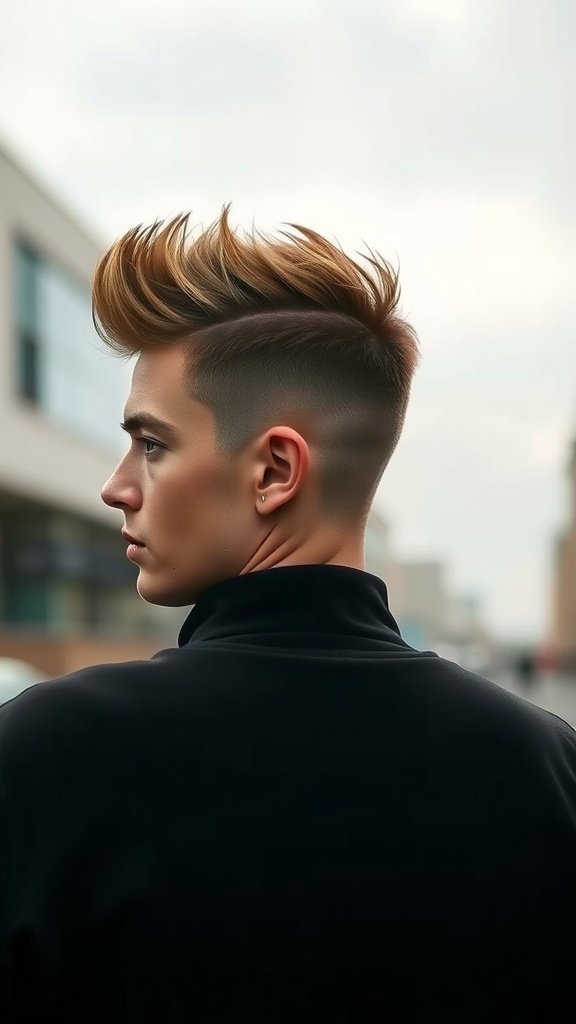 A stylish undercut hairstyle with a textured top, showcasing a modern and bold look.