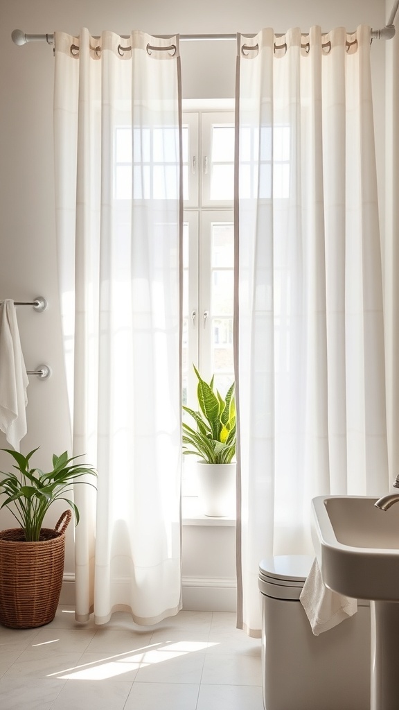 bathroom window curtain ideas