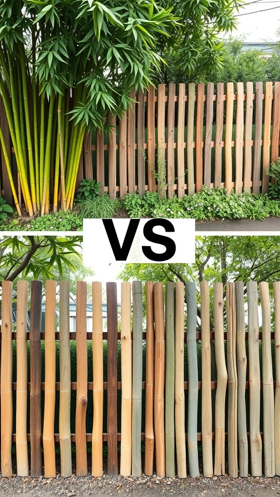 Comparison of bamboo fencing and traditional wood fencing