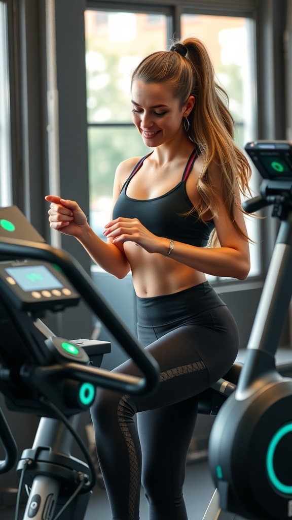 A modern exercise bike designed to generate energy during workouts.